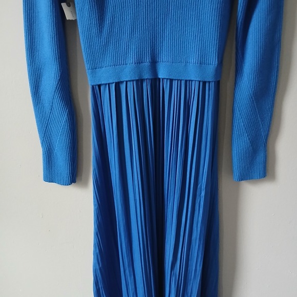 Anthropologie Women's Size Small The Thea Twofer Sweater Dress Royal Blue Maxi - Picture 15 of 16